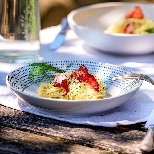 Tagliatelle mit Krebsfleisch